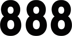 Factory Effex - Mini Pro Number 8 - Black - 5" - Pro Numbers - 03-0278