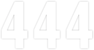 Factory Effex - Mini Pro Number 4 - White - 4" - Pro Numbers - 23468