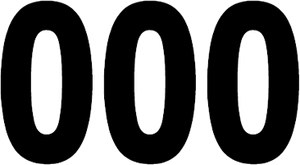 Factory Effex - Mini Pro Number 0 - Black - 4" - Pro Numbers - 25659