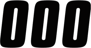 Factory Effex - FX Factory Number 0 - Black - 7" - Number Stickers - 08-90080