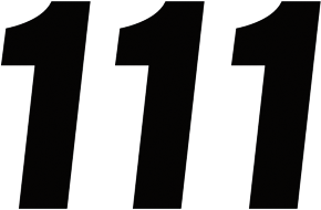 Factory Effex - FX Factory Number 1 - Black - 7" - Number Stickers - 08-90081