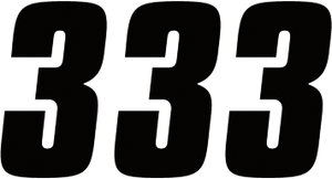 Factory Effex - FX Factory Number 3 - Black - 7" - Number Stickers - 08-90083