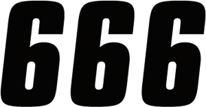 Factory Effex - FX Factory Number 6 - Black - 7" - Number Stickers - 08-90086