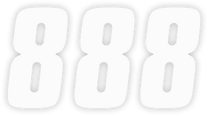 Factory Effex - FX Factory Number 8 - White - 7" - Number Stickers - 08-90098