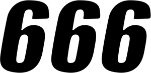 D'cor Visuals - SX Plate Number - #6 - Black - 6" - Plate Number - 45-26-6