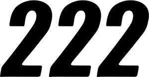 D'cor Visuals - SX Plate Number - #2 - Black - 4" - Plate Number - 45-24-2