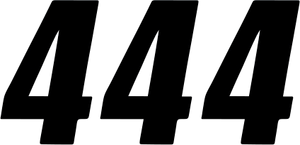 D'cor Visuals - SX Plate Number - #4 - Black - 4" - Plate Number - 45-24-4