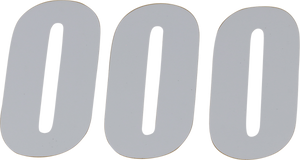 D'cor Visuals - SX Plate Number - #0 - White - 6" - Plate Number - 45-16-0