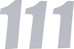 D'cor Visuals - SX Plate Number - #1 - White - 6" - Plate Number - 45-16-1