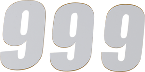 D'cor Visuals - SX Plate Number - #9 - White - 6" - Plate Number - 45-16-9