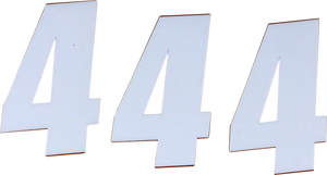 D'cor Visuals - SX Plate Number - #4 - White - 4" - Plate Number - 45-14-4