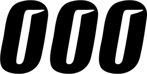 D'cor Visuals - Slash Number Plate - #0 - Black - 4" - Plate Number - 45-27-0