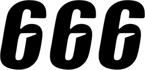 D'cor Visuals - Slash Number Plate - #6 - Black - 4" - Plate Number - 45-27-6