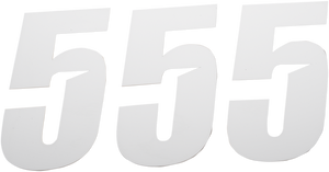 D'cor Visuals - Slash Number Plate - #5 - White - 6" - Plate Number - 45-30-5