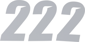 D'cor Visuals - Slash Number Plate - #2 - White - 4" - Plate Number - 45-28-2