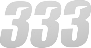 D'cor Visuals - Slash Number Plate - #3 - White - 4" - Plate Number - 45-28-3