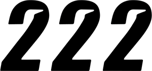 D'cor Visuals - Slash Number Plate - #2 - Black - 7" - Plate Number - 45-31-2