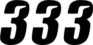 D'cor Visuals - Slash Number Plate - #3 - Black - 7" - Plate Number - 45-31-3