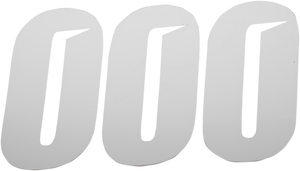 D'cor Visuals - Slash Number Plate - #0 - White - 7" - Plate Number - 45-32-0