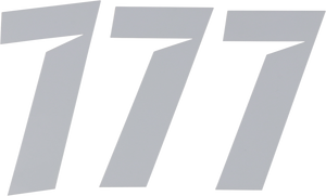 D'cor Visuals - Slash Number Plate - #7 - White - 7" - Plate Number - 45-32-7