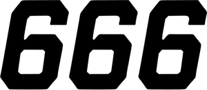 D'cor Visuals - Race Number Plate - #6 - Black - 4" - Plate Number - 45-33-6