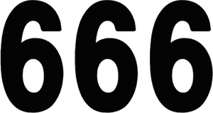 Factory Effex - Pro Number 6 - Black - 7" - Pro Numbers - 16834
