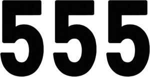 Factory Effex - Pro Number 5 - Black - 8" - Pro Numbers - 23774