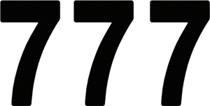 Factory Effex - Pro Number 7 - Black - 8" - Pro Numbers - 24504