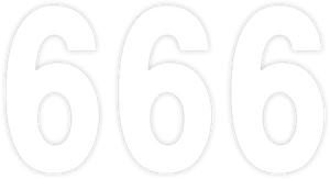 Factory Effex - Pro Number 6 - White - 8" - Pro Numbers - 27791