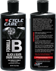 Cycle Care Formulas - Formula B Engine Enhancer - 4 oz. net wt. - Formula B Black/Silver Engine Enhancer - 44004
