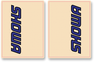 Flu Designs Inc. - Upper Fork Decal - Showa - Blue/Black - Upper Fork Decals - 1011 Flu Designs Inc. - Upper Fork Decal - Showa - Blue/Black - Upper Fork Decals - 1011
