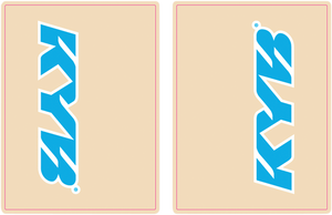 Flu Designs Inc. - Upper Fork Decal - KYB - Blue/White - Upper Fork Decals - 1014 Flu Designs Inc. - Upper Fork Decal - KYB - Blue/White - Upper Fork Decals - 1014