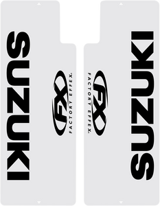 Factory Effex - Fork Shield Decal - Upper - Suzuki - Black - Fork Shields  Suzuki - 08-38404