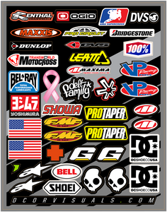 D'cor Visuals - Decal Sheet - Helmet Logos - Decal Sheet - 40-90-104 D'cor Visuals - Decal Sheet - Helmet Logos - Decal Sheet - 40-90-104