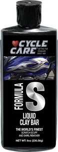 Cycle Care Formulas - Formula S Scratch Remover - 8 oz. net wt. - Formula S Liquid Clay Bar - Scratch, Scuff, and Swirl Remover - 77008 Cycle Care Formulas - Formula S Scratch Remover - 8 oz. net wt. - Formula S Liquid Clay Bar - Scratch, Scuff, and Swirl Remover - 77008