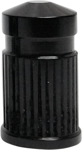 Avon Grips - Valve Stem Cap - Round - Black Anodized - Round Valve Stem Cap - SVC-307-ANO
