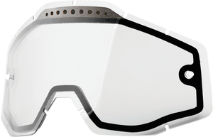 100% - Accuri/Racecraft/Strata Dual Lens - Vented - Clear - Accuri/Racecraft/Strata Goggle Dual Lens  Vented - 59009-00001