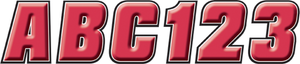 Hardline - Sticker Kit - 2" - Red/Black - Snowmobile ID Kit - REBLK500 Hardline - Sticker Kit - 2" - Red/Black - Snowmobile ID Kit - REBLK500