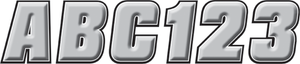 Hardline - Sticker Kit - 2" - Silver/Black - Snowmobile ID Kit - SIBLK500 Hardline - Sticker Kit - 2" - Silver/Black - Snowmobile ID Kit - SIBLK500