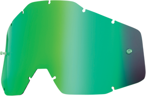 100% - Accuri/Strata/Racecraft Lens - Green Mirror - Accuri/Strata/Racecraft Lens - 51002-005-02