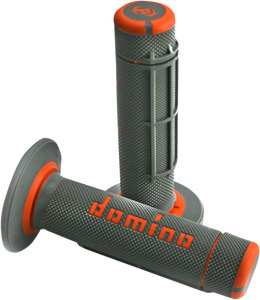 Domino - Grips - Dually - Half Waffle - Gray/Orange - Dually Grips - A02041C4552