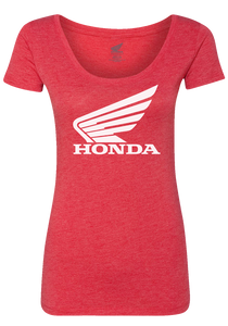 Honda Apparel - Women's Honda Wing T-Shirt - Red - Small - Women's Honda Wing T-Shirt - NP21S-L3029-S