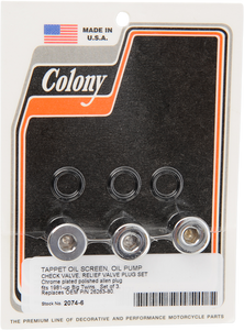 Colony - Plug Kit Oil Pump 81-99 Big Twin - Oil Pump Plug - 2074-6 Colony - Plug Kit Oil Pump 81-99 Big Twin - Oil Pump Plug - 2074-6