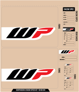 D'cor Visuals - WP Decal Kit - Black - Suspension and Specs Graphic Kit - 40-80-144