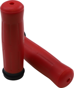 Avon Grips - Grips - Old School - Throttle-By-Wire - Red - Old School Rubber Grips - OLD-69-RED-FLY