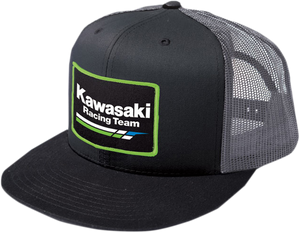 Factory Effex - Kawasaki Racing Hat - Black/Gray - Kawasaki Racing Snapback Hat - 18-86102