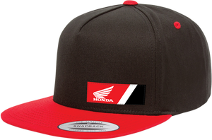 Factory Effex - Honda Wedge Hat - Black/Red - Wedge Hat - 23-86300 Factory Effex - Honda Wedge Hat - Black/Red - Wedge Hat - 23-86300