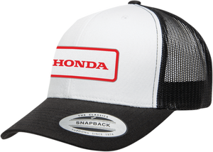 Factory Effex - Honda Throwback Hat - Black/White - Throwback Hat - 25-86304