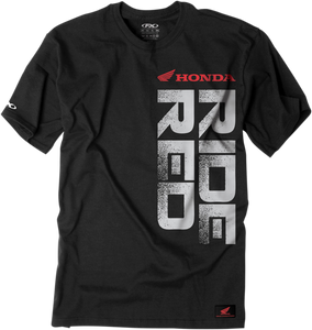 Factory Effex - Honda Ride Red Vertical T-Shirt - Black - Large - Honda Ride Red Vertical T-Shirt - 16-88312