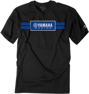 Factory Effex - Yamaha Racing Stripe T-Shirt - Black - Large - Yamaha Racing Stripe T-Shirt - 19-87204